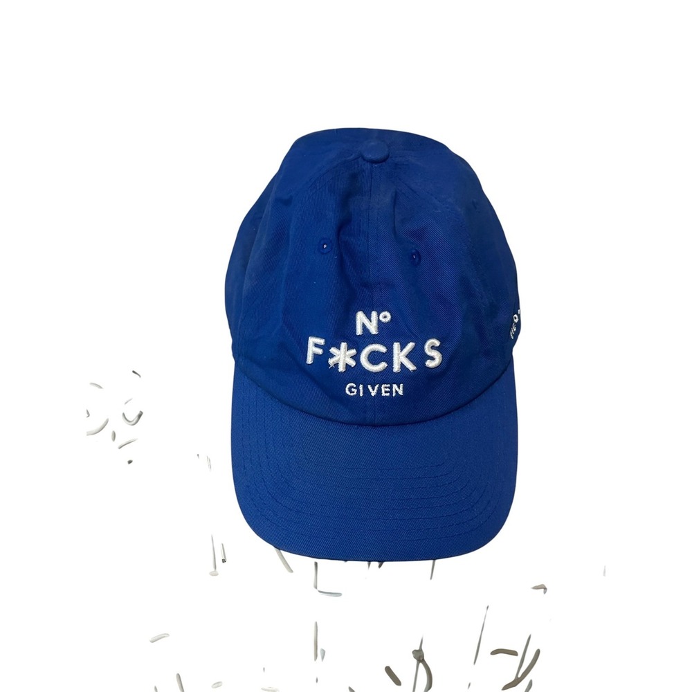 Field Grade No F*cks Given Hyper Royal Blue Dad Hat Strapback Cap NEW